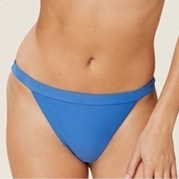 Andie Swim The Caicos Bikini Bottom Blue Eco Nylon Size‎ L NWT - Picture 1 of 7